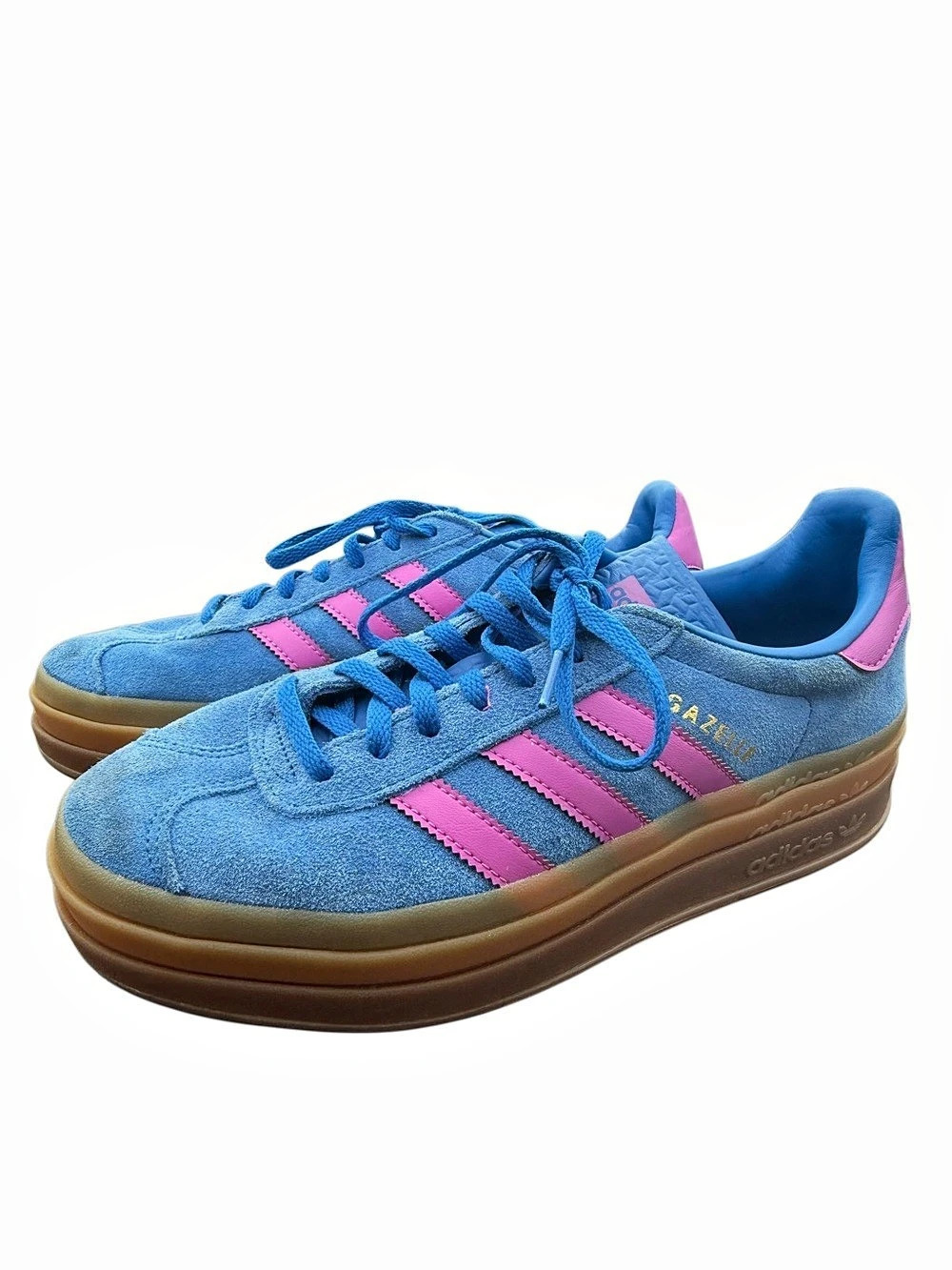 Adidas Gazelle Bold Blue & Pink Platform Sneakers